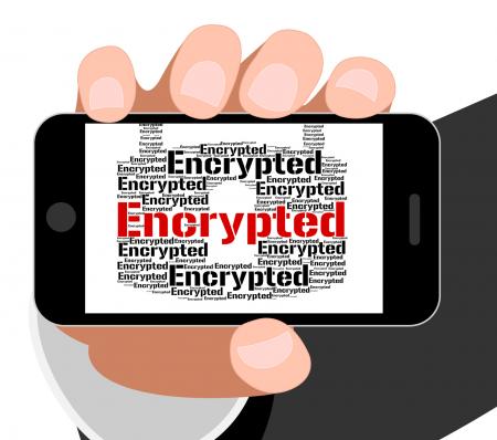 Encrypted Word Means Code Security And Words