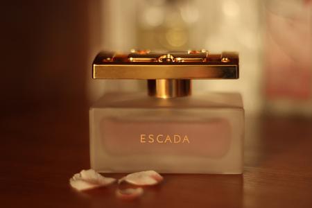 Escada Perfume Bottle on Table