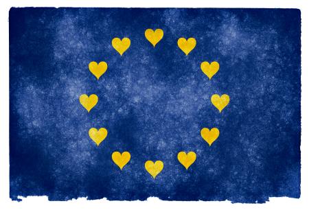 Euro Love Grunge Flag