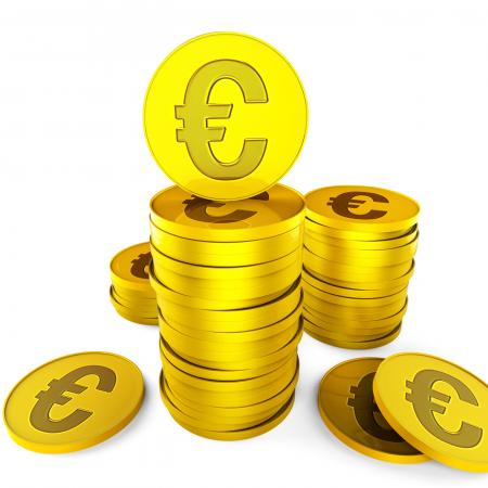 Euro Savings Represents European Euros And Money