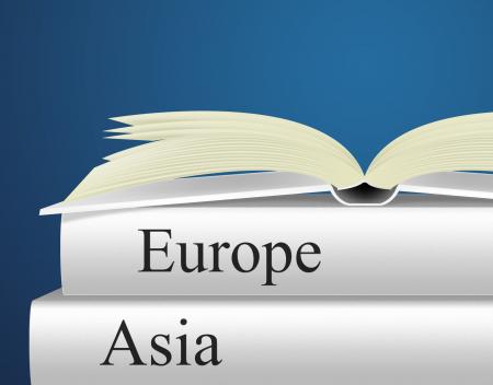 Europe Books Indicates Travel Guide And Asian