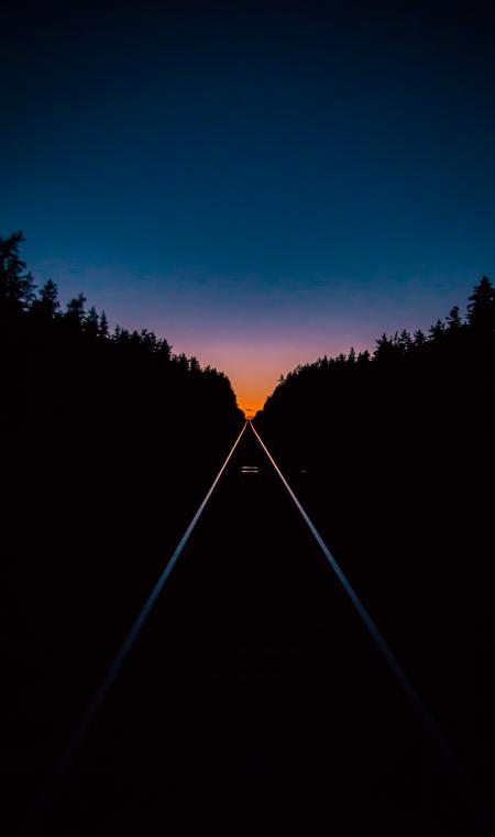 Railway at evening