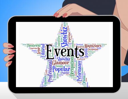 Events Star Represents Wordcloud Words And Function