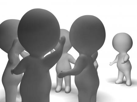 Excluded From Group 3d Character Showing Bullying
