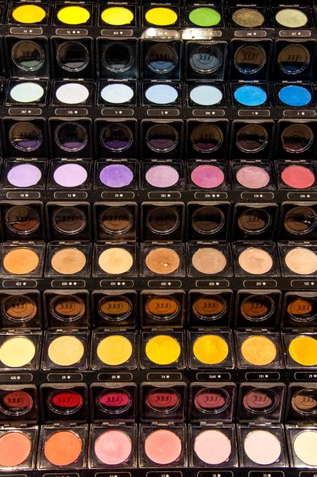 Eye make up cosmetics  display