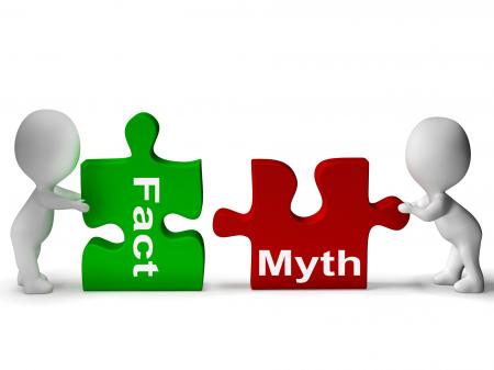 Fact Myth Puzzle Shows Facts Or Mythology