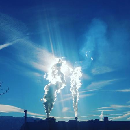 Factory Smoke in the Sky