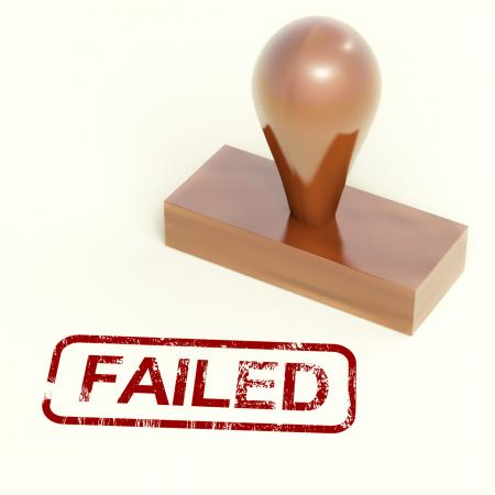 Failed Stamp Showing Reject And Failure