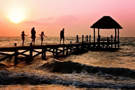 Family on the Dock