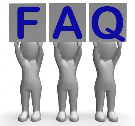 FAQ Banners Shows Frequent Assistance And Support