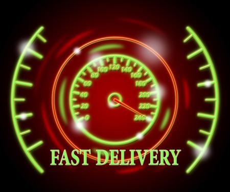 Fast Delivery Represents High Speed And Action