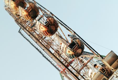 Ferris Wheel in Worms Eye View Photography