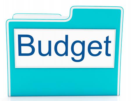 File Budget Indicates Expenditure Document And Cost