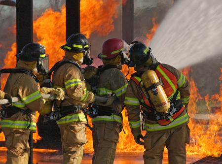 Firefighter on Work