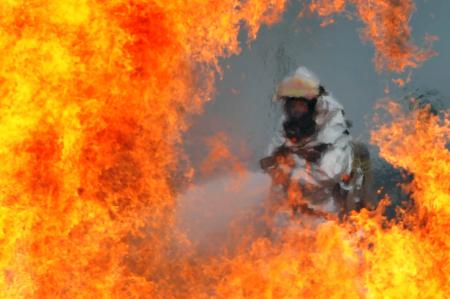 Firefighters on Work