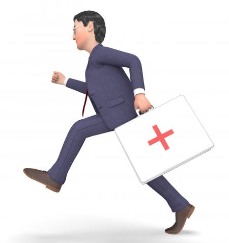 First Aid Indicates General Practitioner And Accident 3d Rendering