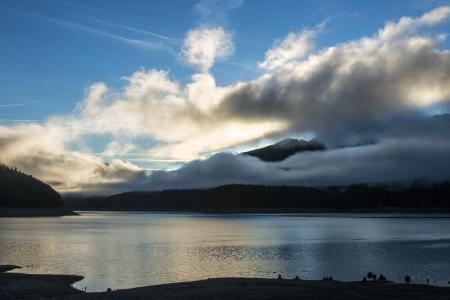 First light on Detroit Lake, Oregon