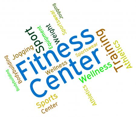 Fitness Center Shows Physical Activity And Athletic