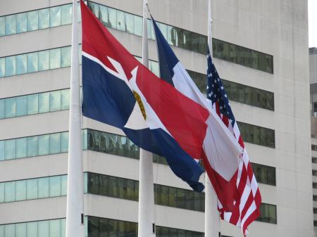 Flags in front of the Building