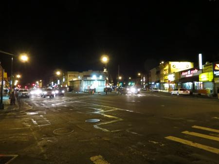 Flatbush Junction at night