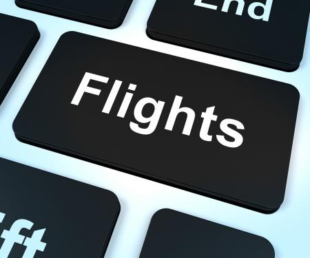 Flights Computer Key For Overseas Vacation Or Holiday Booking