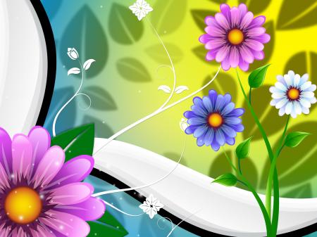 Floral Background Means Abstract Backgrounds And Blooming