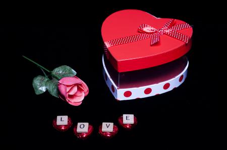 Flower and Chocolates - Love on Valentine's Day