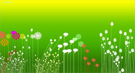 Flower garden abstract