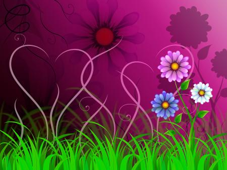 Flowers Background Shows Colorful Pretty And Natural World