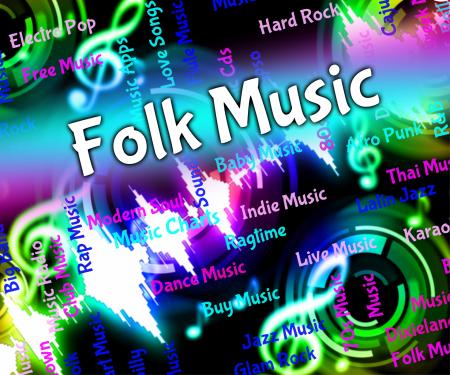 Folk Music Represents Sound Tracks And Harmonies