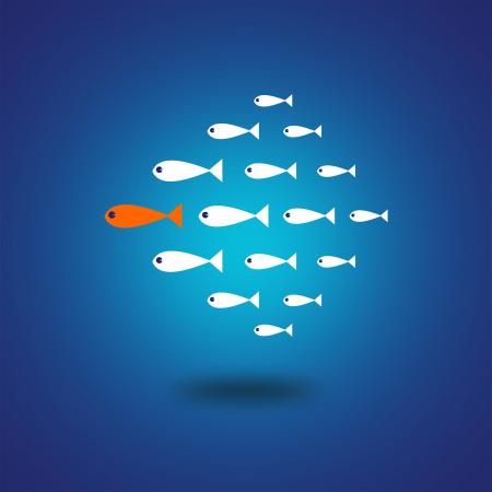 Follow the Leader - Leadership Concept