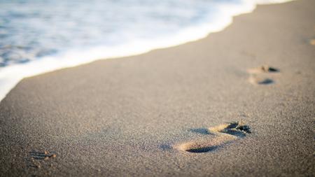 Footsteps on sand