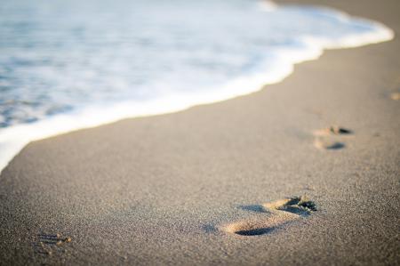 Footsteps on the Beach