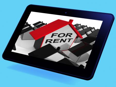 For Rent House Tablet Means Leasing To Tenants