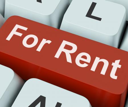 For Rent Key Means Lease Or Rental