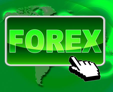 Forex Button Means World Wide Web And Currency