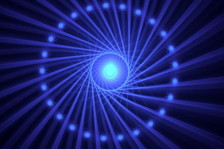 Fractal spinning light