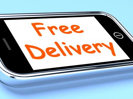 Free Delivery On Phone Shows No Charge Or Gratis Deliver