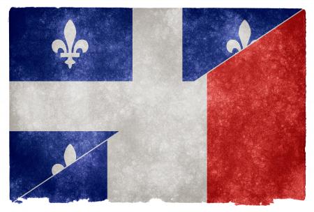 French Language Grunge Flag