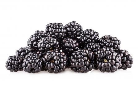 Fresh blackberry isolated on white