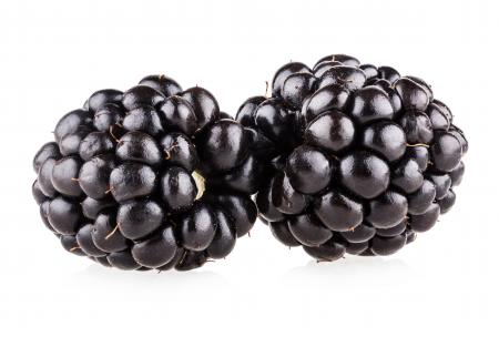 Fresh blackberry isolated on white
