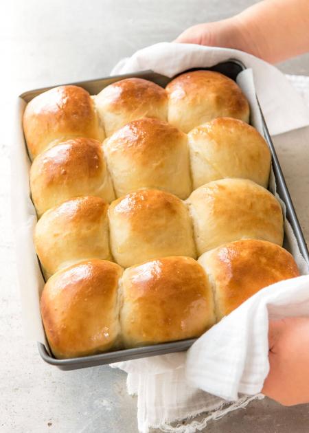 Fresh bread buns