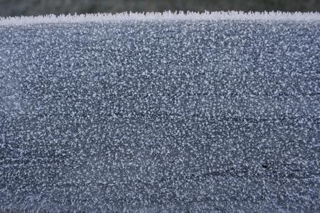 Frost on metal
