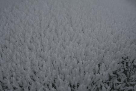 Frost on metal