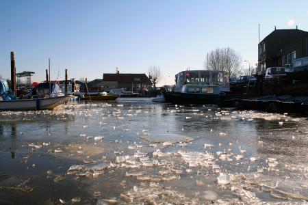 Frozen harbor