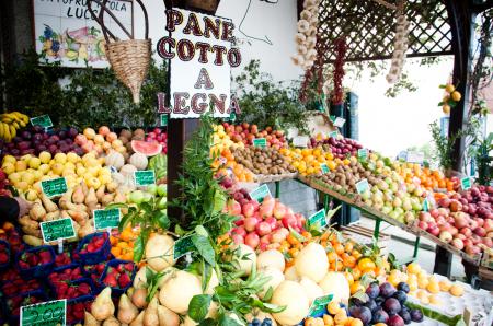 fruit and vegetables vendor italy