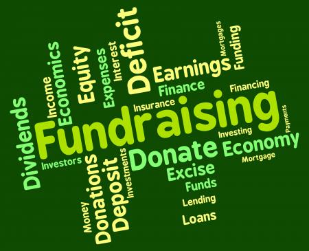 Fundraising Word Shows Capital Wordcloud And Funds