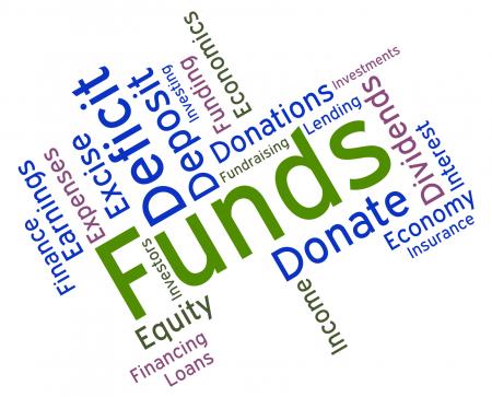 Funds Word Represents Shares Text And Financial