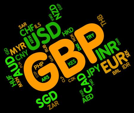 Gbp Currency Indicates Great British Pound And Currencies