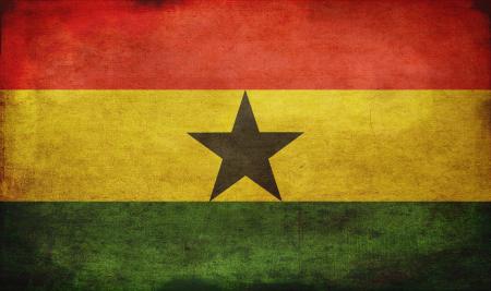 Ghana Grunge Flag
